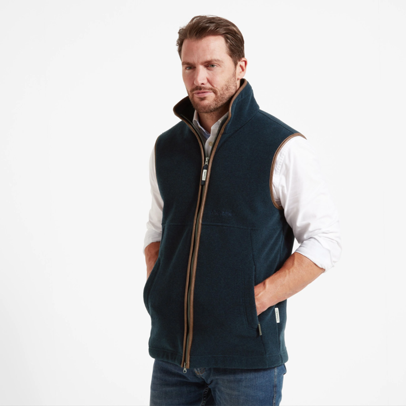 Schoffel Oakham Mens Gilet In Petrol Blue