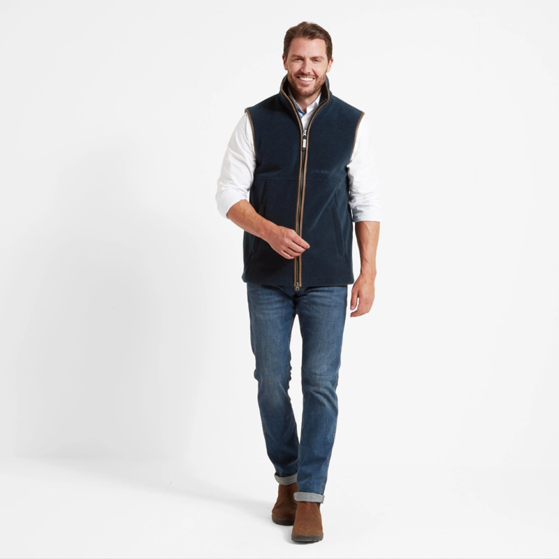 Schoffel Oakham Mens Gilet In Petrol Blue-2