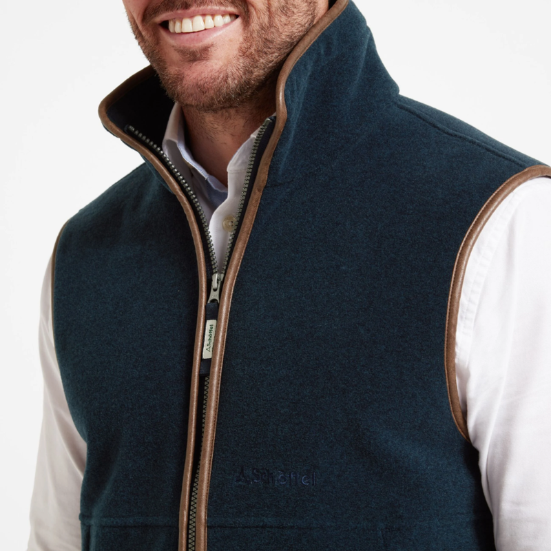 Schoffel Oakham Mens Gilet In Petrol Blue-3