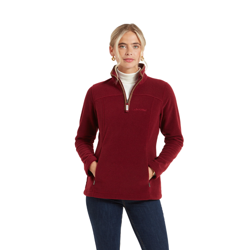 Schoffel Tilton II Ladies Quarter Zip Fleece Claret