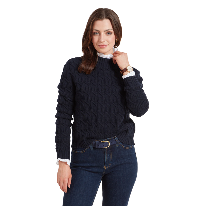 Schöffel Sandsend Ladies Cable Jumper Navy