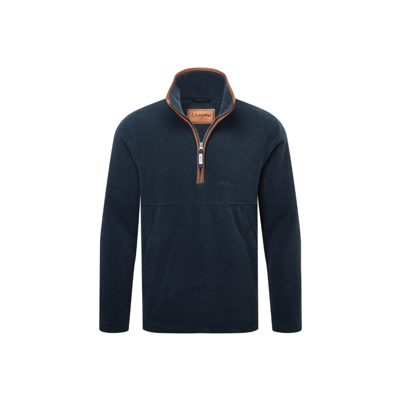 Schoffel Berkeley Mens 1/4 Zip Fleece Petrol Blue-1