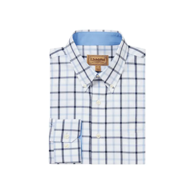 Schoffel Brancaster Mens Classic Shirt Imperial Blue-1