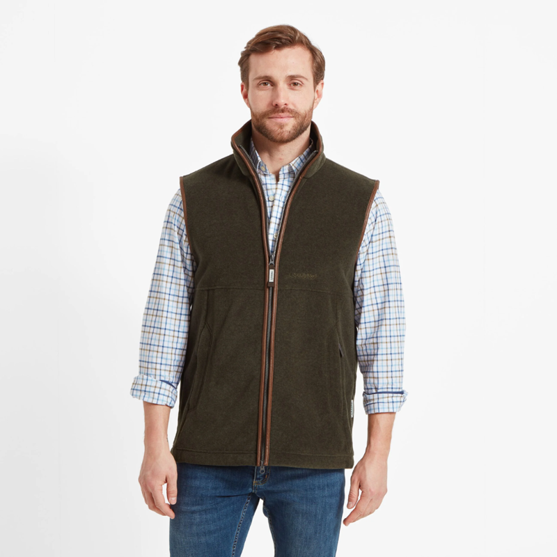 Schoffel Oakham Mens Gilet In Dark Olive