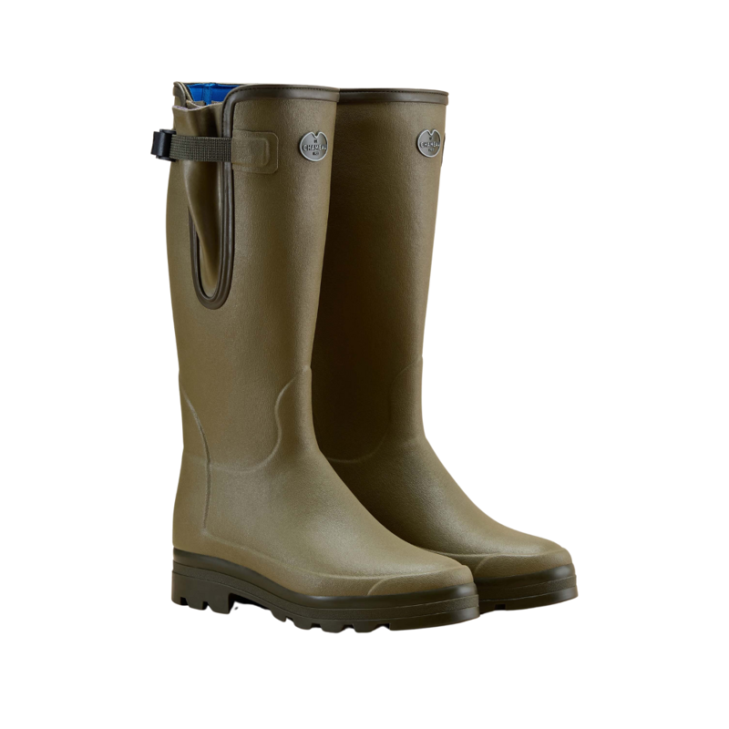 Le Chameau Vierzonord Mens Neoprene Lined Mens Wellington Boots In Iconic Green
