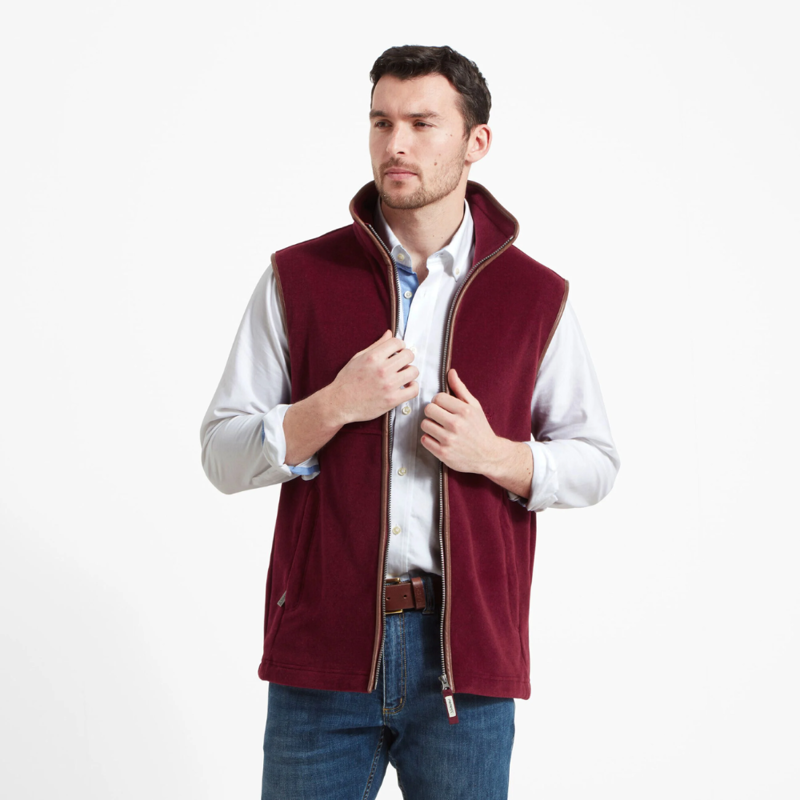 Schoffel Oakham Mens Gilet In Gilet Claret