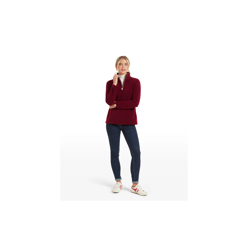 Schoffel Tilton II Ladies Quarter Zip Fleece Claret-1