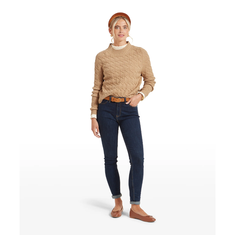 Schöffel Sandsend Ladies Cable Jumper Warm Sand-2