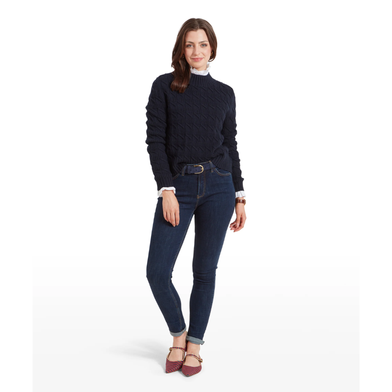 Schöffel Sandsend Ladies Cable Jumper Navy-2