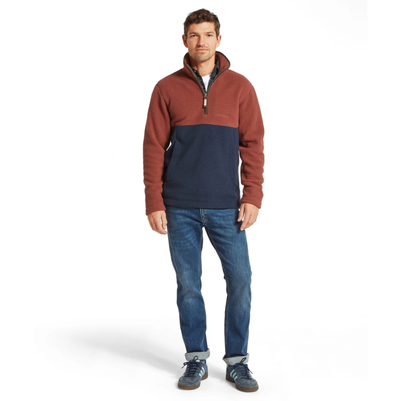 Schoffel Berkeley Retro Fleece Brick Red / True Navy-1