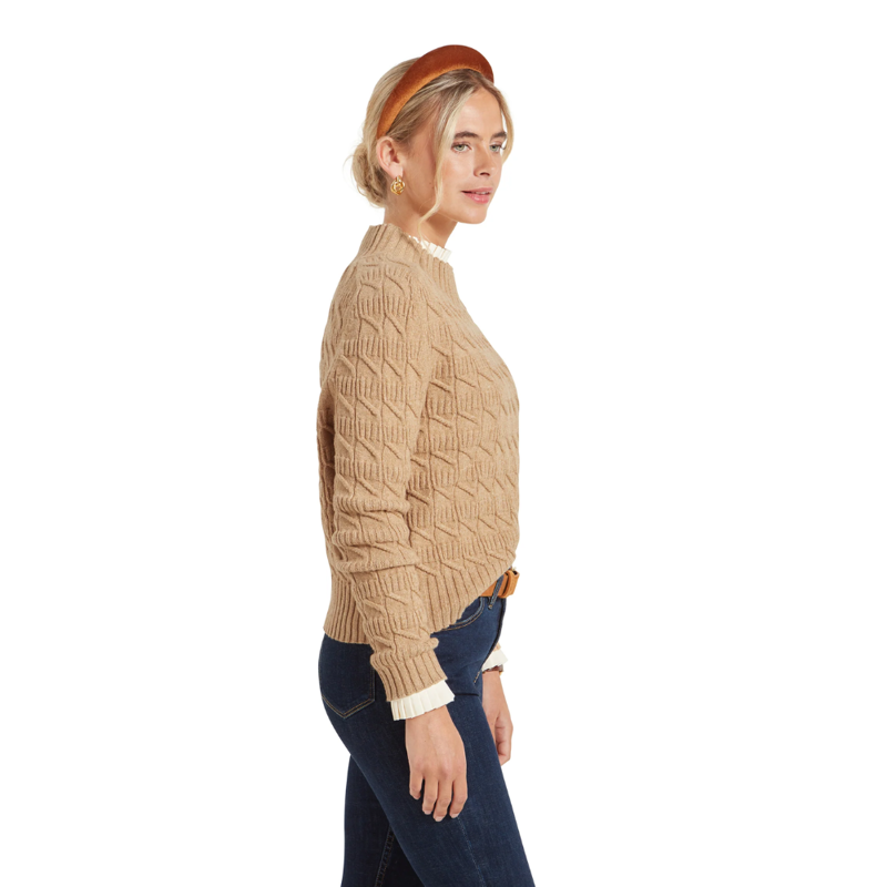Schöffel Sandsend Ladies Cable Jumper Warm Sand-3