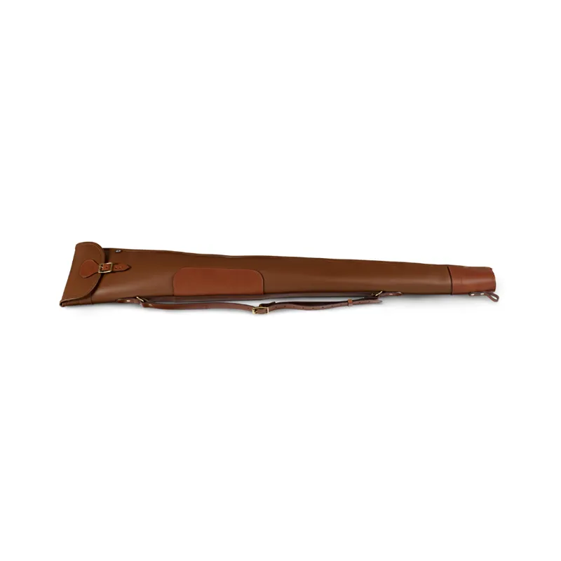 CROOTS BYLAND LEATHER SHOTGUN SLIP WITH FLAP AND ZIP LONDON TAN