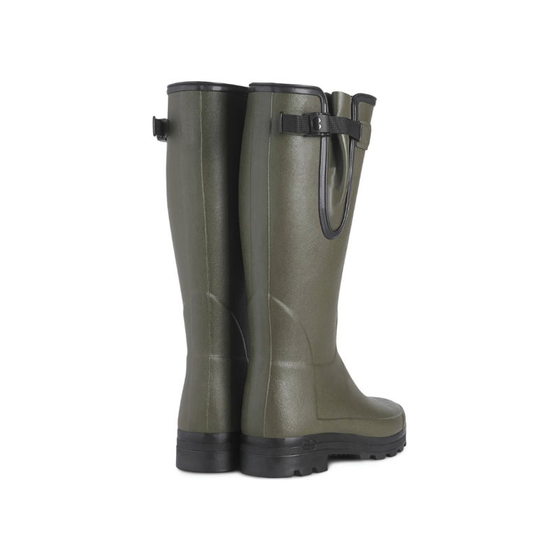 Le Chameau Vierzonord Mens Neoprene Lined Wellington Boots In Chameau Green-2