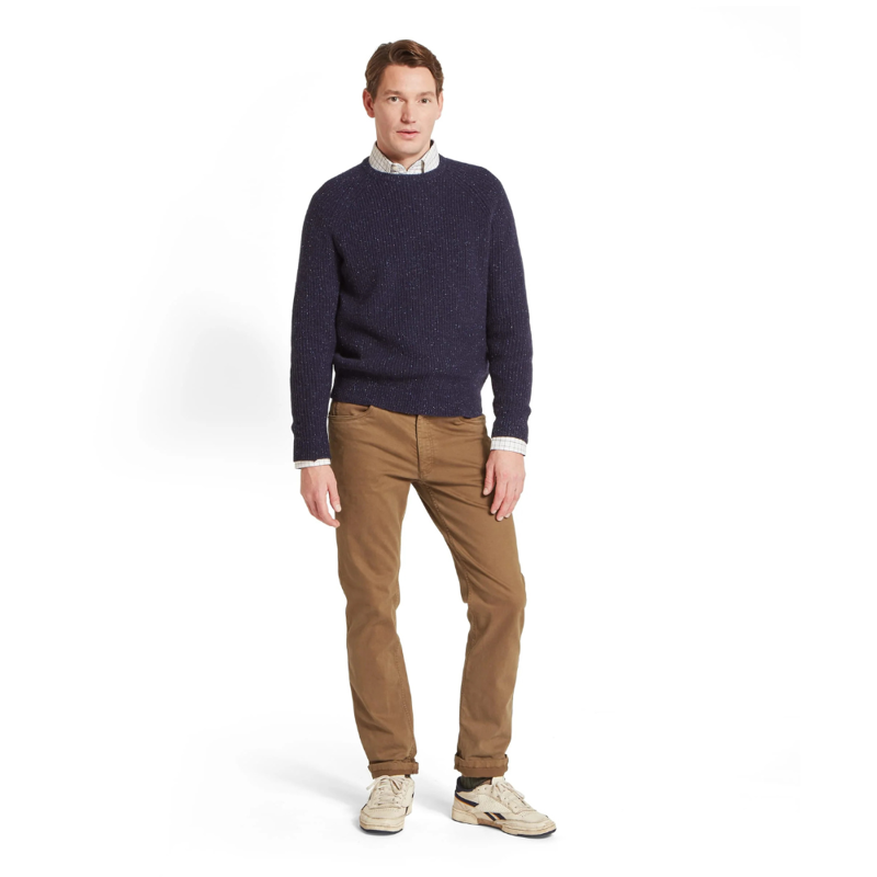 Schoffel Mens Balmaha Crew Neck Jumper Blueberry-2