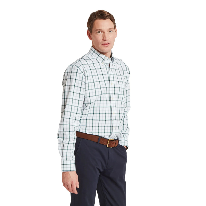Schoffel Brancaster Classic Shirt Deep Pine Check-3