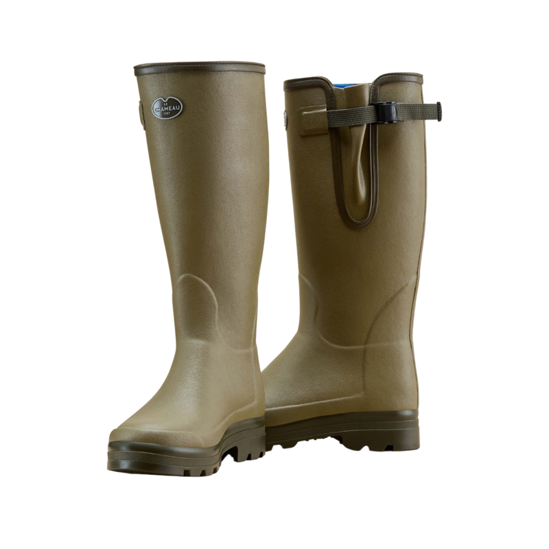 Le Chameau Vierzonord Mens Neoprene Lined Mens Wellington Boots In Iconic Green-3