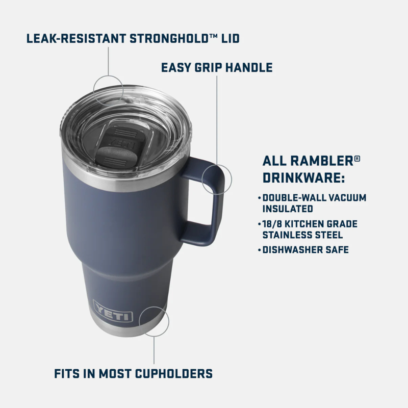 YETI Rambler 30oz/887ml Travel Mug Tropical Pink-3