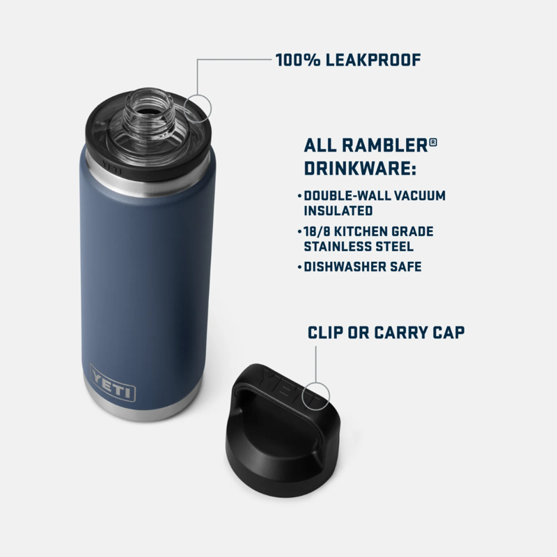 YETI Rambler 26oz/760ml Bottle Chug Cap Riverhead-3