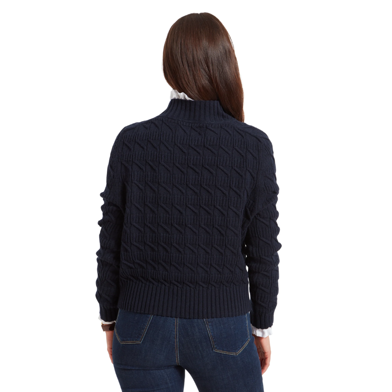 Schöffel Sandsend Ladies Cable Jumper Navy-4