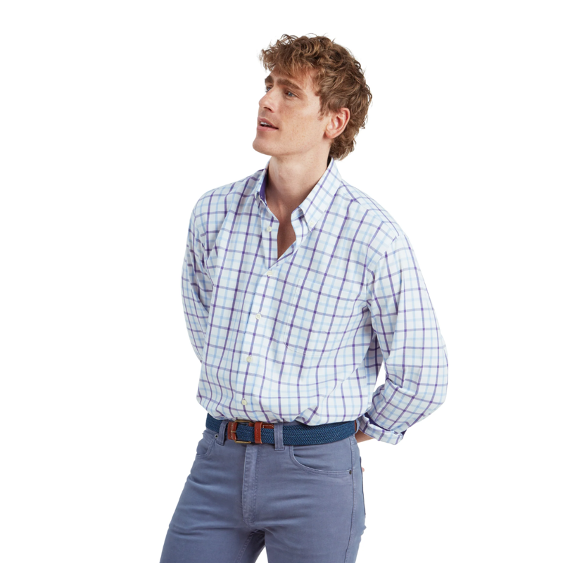 Schoffel Brancaster Mens Classic Shirt Bramble Check-3