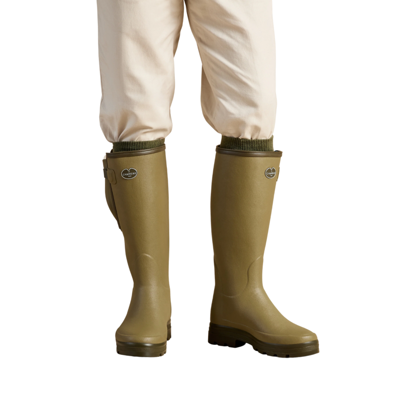 Le Chameau Vierzonord Mens Neoprene Lined Mens Wellington Boots In Iconic Green-4