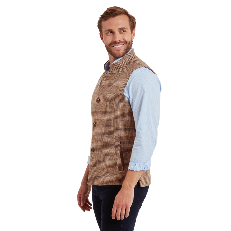 Schoffel Berwick Nehru Mens Tweed Waistcoat-4