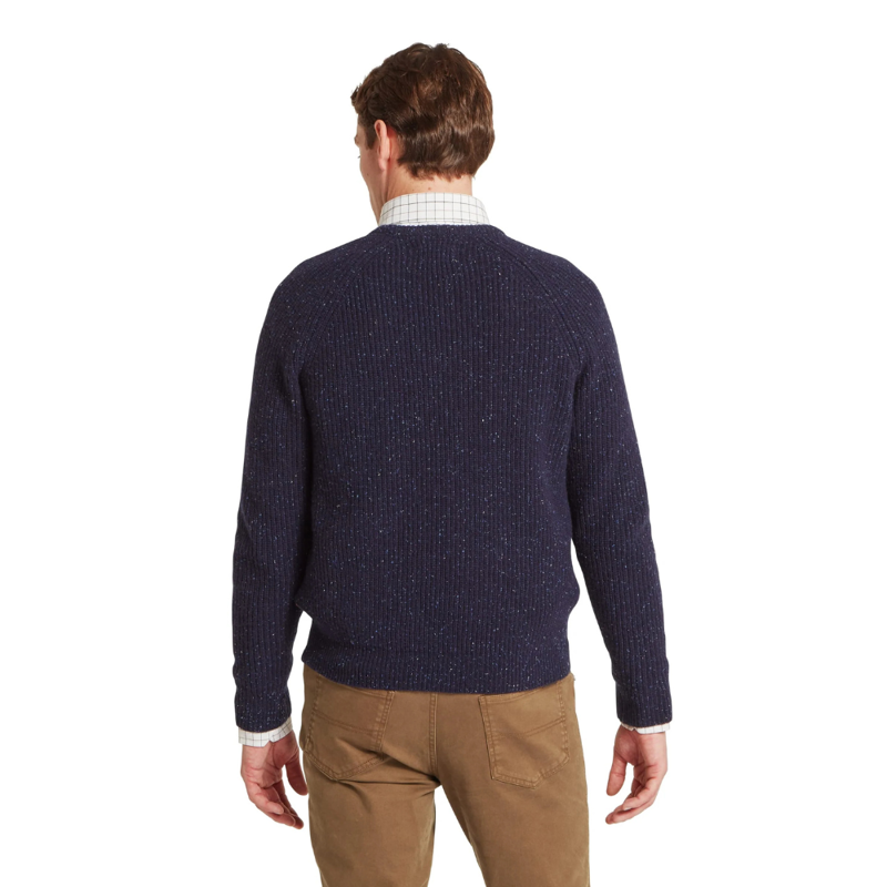 Schoffel Mens Balmaha Crew Neck Jumper Blueberry-4