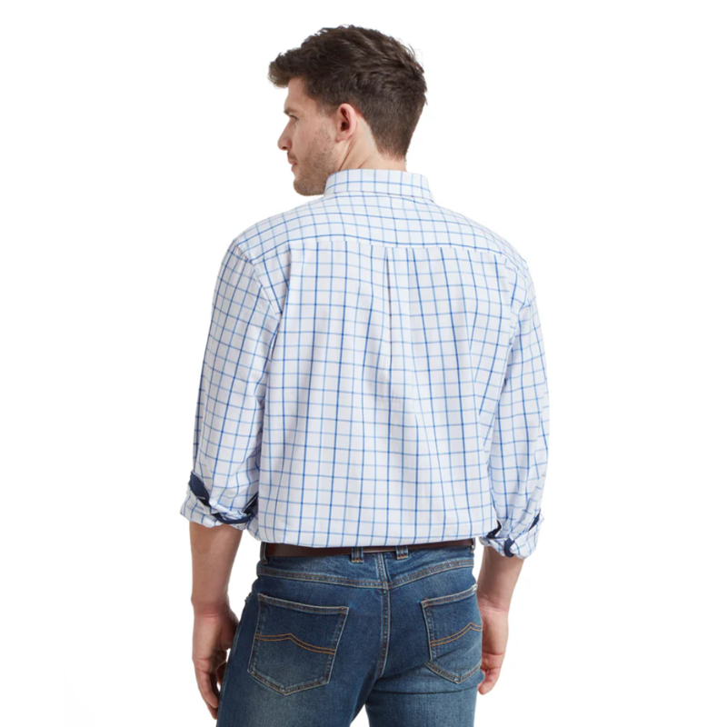 Schoffel Brancaster Mens Classic Shirt Blue Check-4