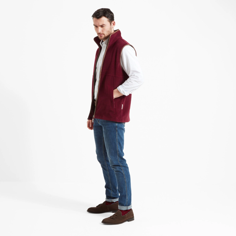 Schoffel Oakham Mens Gilet In Gilet Claret-4