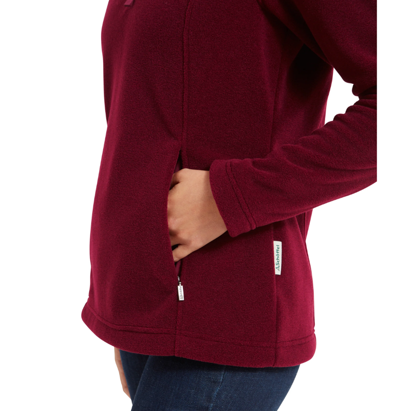 Schoffel Tilton II Ladies Quarter Zip Fleece Claret-4