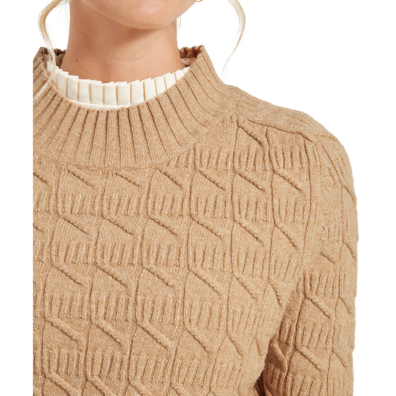 Schöffel Sandsend Ladies Cable Jumper Warm Sand-5