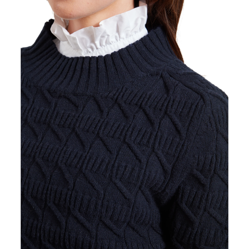Schöffel Sandsend Ladies Cable Jumper Navy-5
