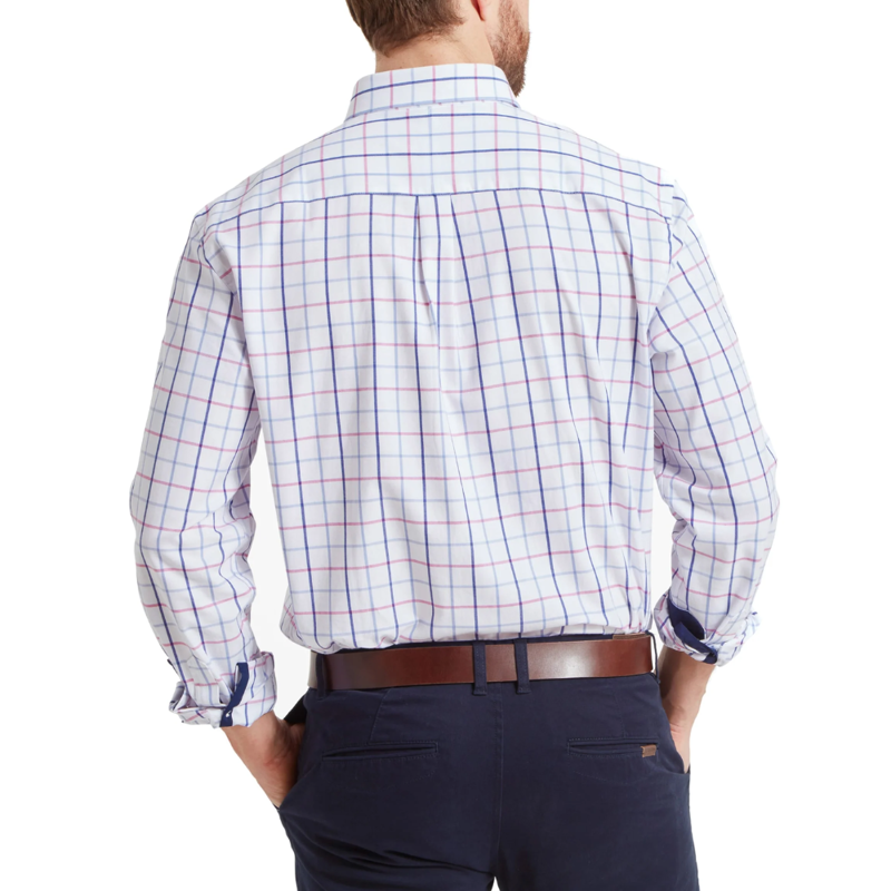 Schoffel Brancaster Mens Classic Shirt Blue/Pink-4