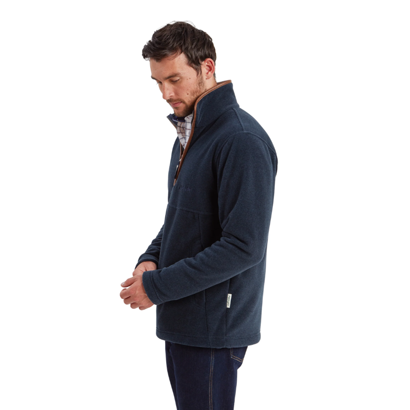 Schoffel Berkeley Mens 1/4 Zip Fleece Petrol Blue-4