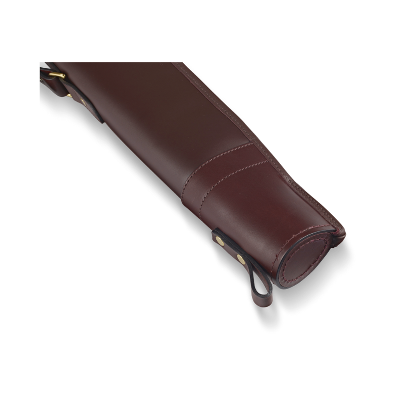 CROOTS BYLAND LEATHER SHOTGUN SLIP WITH FLAP AND ZIP OXBLOOD-2