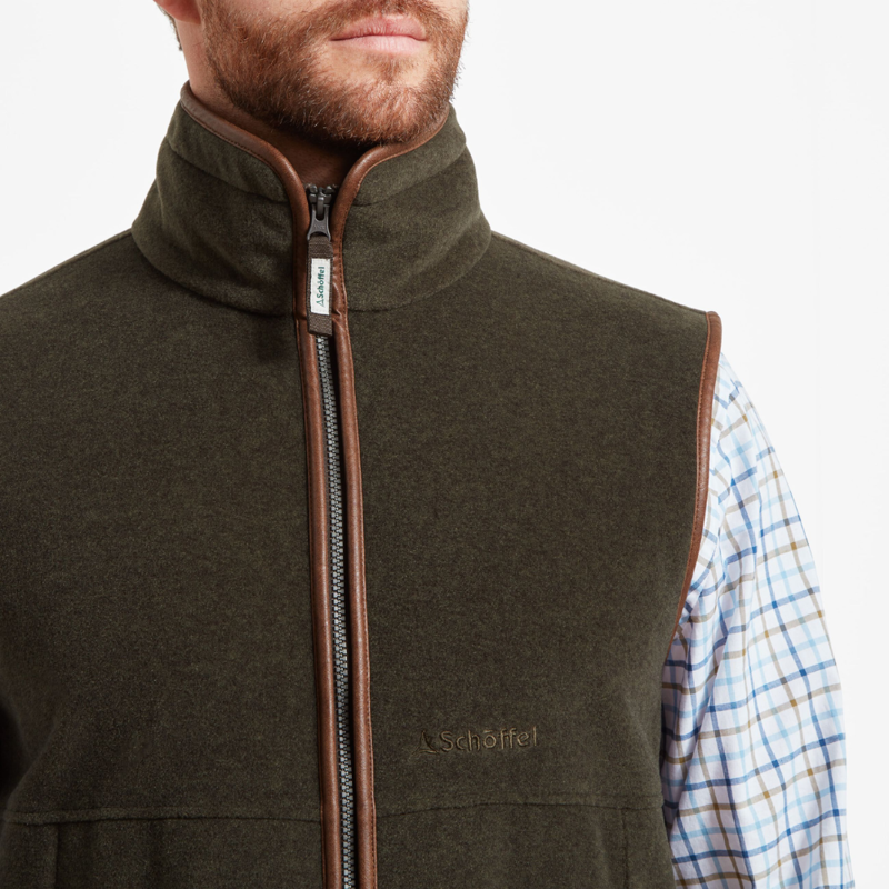 Schoffel Oakham Mens Gilet In Dark Olive-4