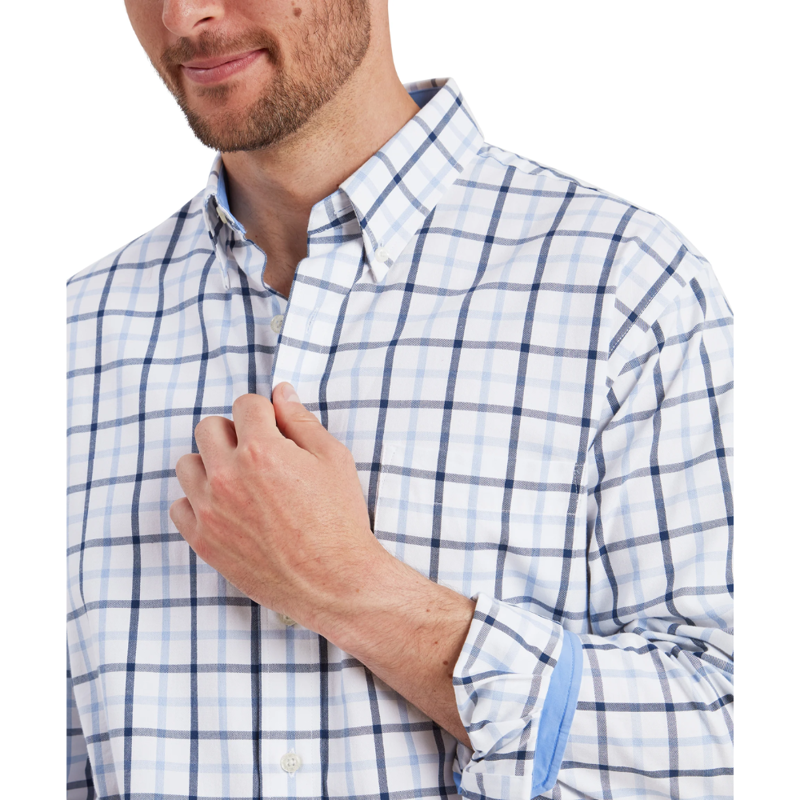 Schoffel Brancaster Mens Classic Shirt Imperial Blue-5