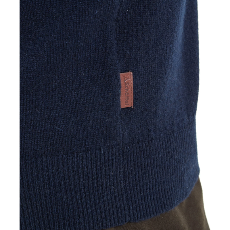 Schoffel Lewis Mens Lambswool 1/4 Zip Jumper Navy-5
