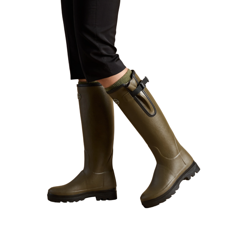 Le Chameau Vierzonord Ladies Neoprene Lined Boot Chameau Green-5