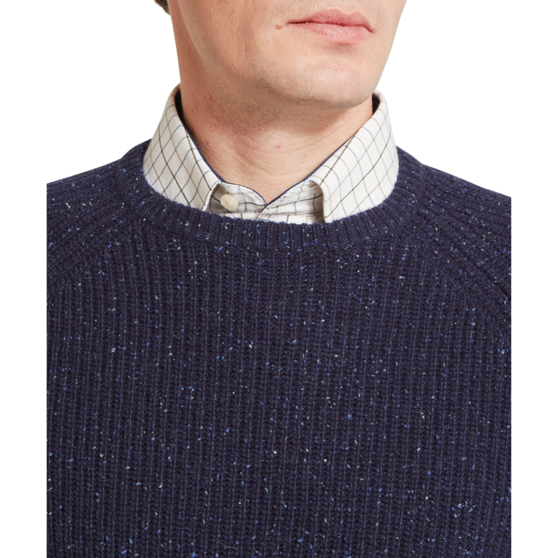 Schoffel Mens Balmaha Crew Neck Jumper Blueberry-5