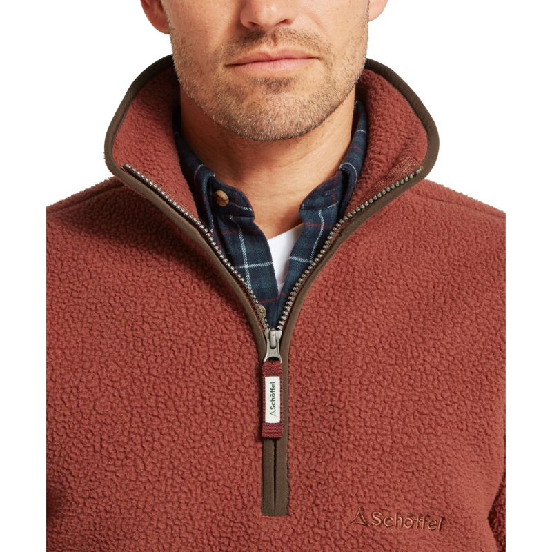 Schoffel Berkeley Retro Fleece Brick Red / True Navy-5