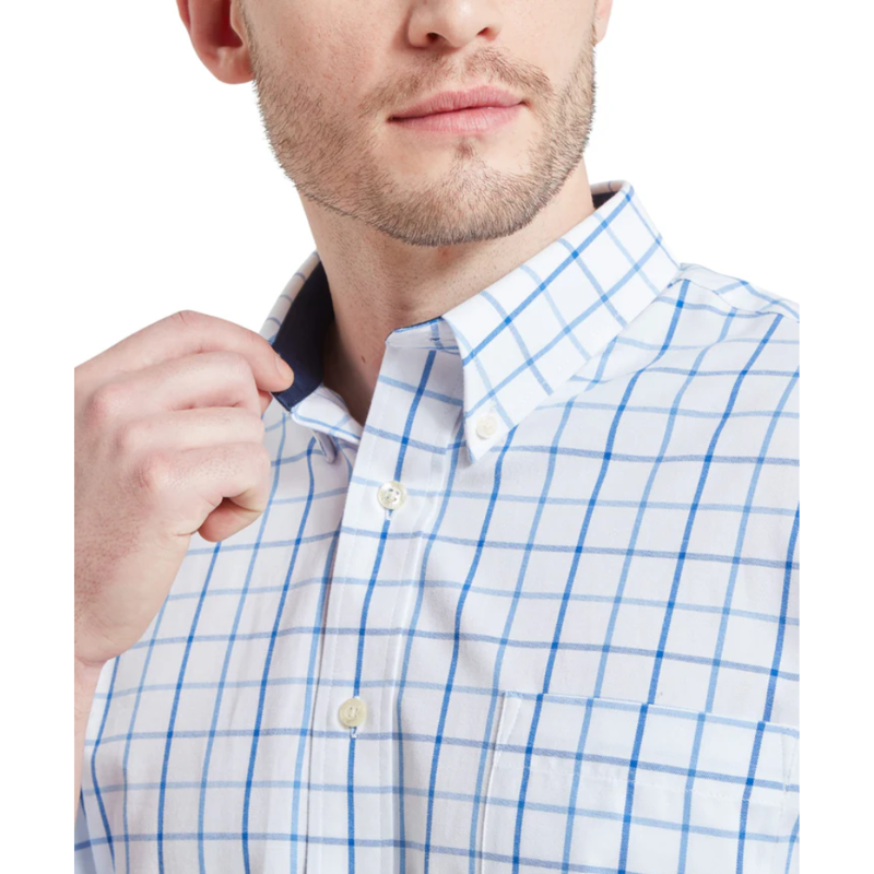 Schoffel Brancaster Mens Classic Shirt Blue Check-5