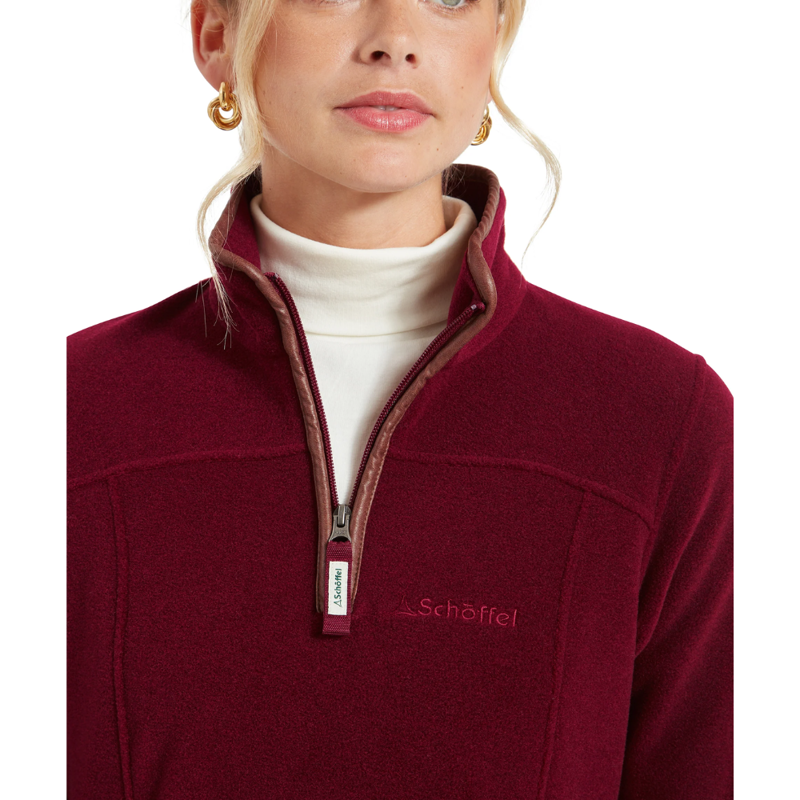 Schoffel Tilton II Ladies Quarter Zip Fleece Claret-5