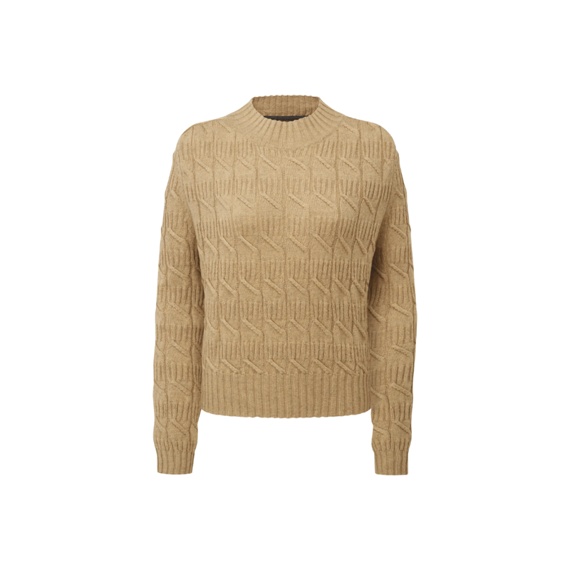 Schöffel Sandsend Ladies Cable Jumper Warm Sand-1