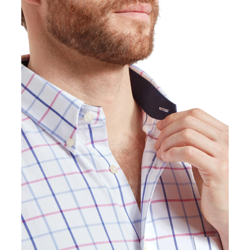 Schoffel Brancaster Mens Classic Shirt Blue/Pink-5