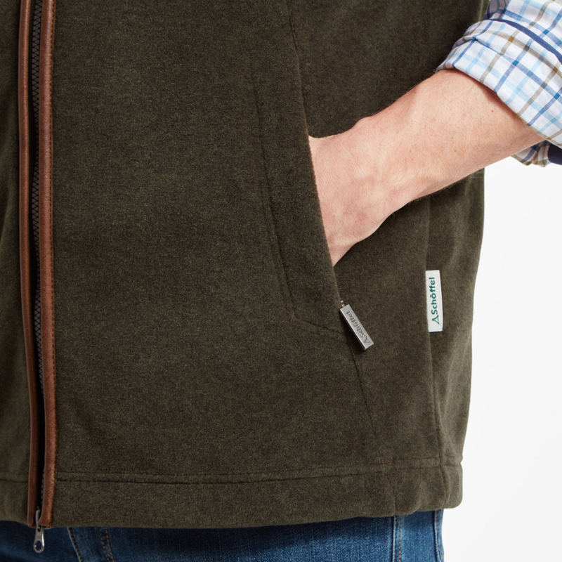 Schoffel Oakham Mens Gilet In Dark Olive-5
