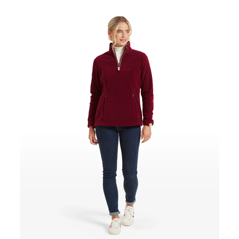 Schoffel Tilton II Ladies Quarter Zip Fleece Claret-6