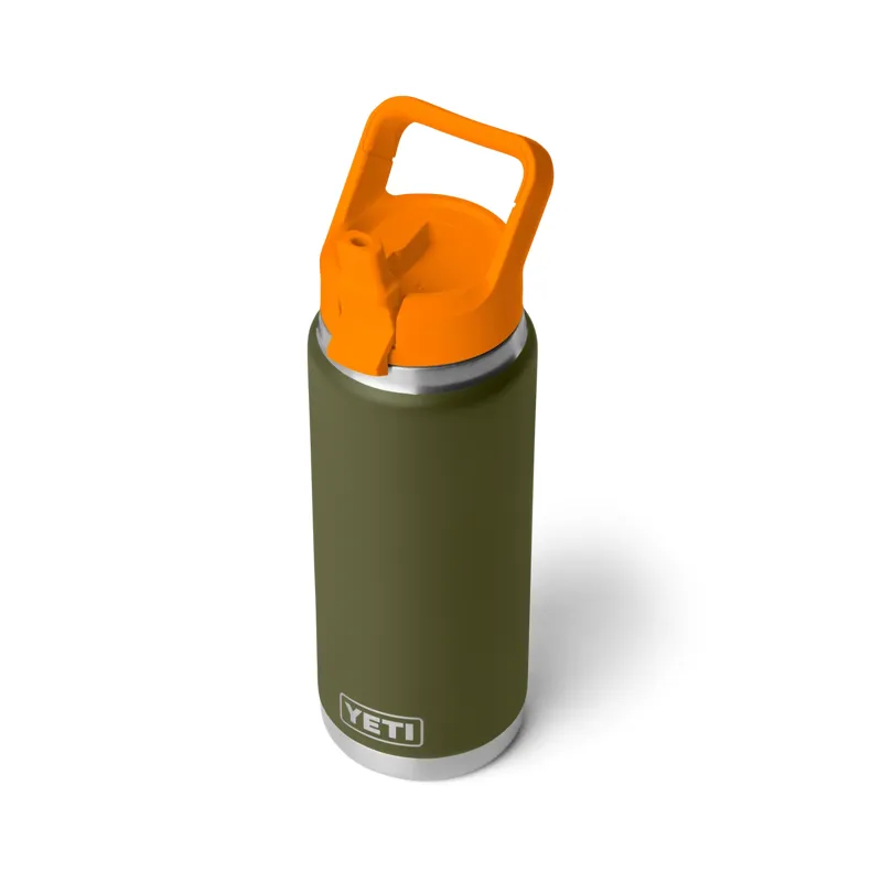 YETI Rambler 26oz/769ml Coloured Straw Bottle Olive King Crab-1