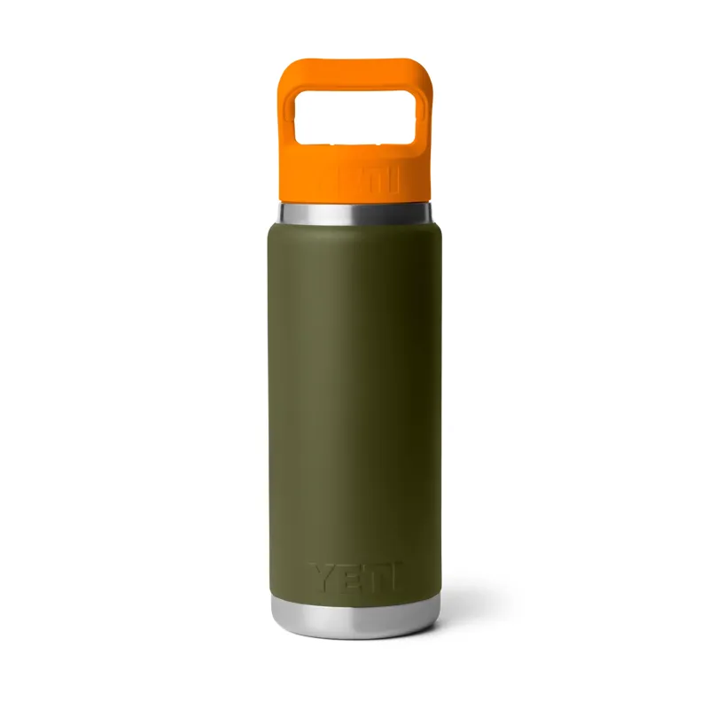 YETI Rambler 26oz/769ml Coloured Straw Bottle Olive King Crab-2