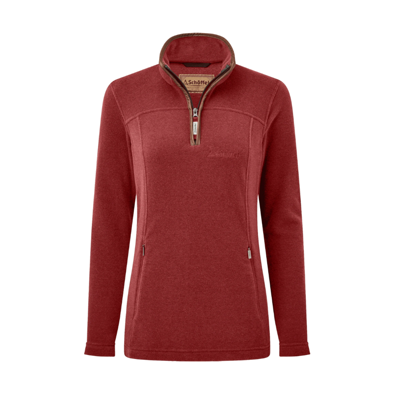 Schoffel Tilton II Ladies Quarter Zip Fleece Claret-7
